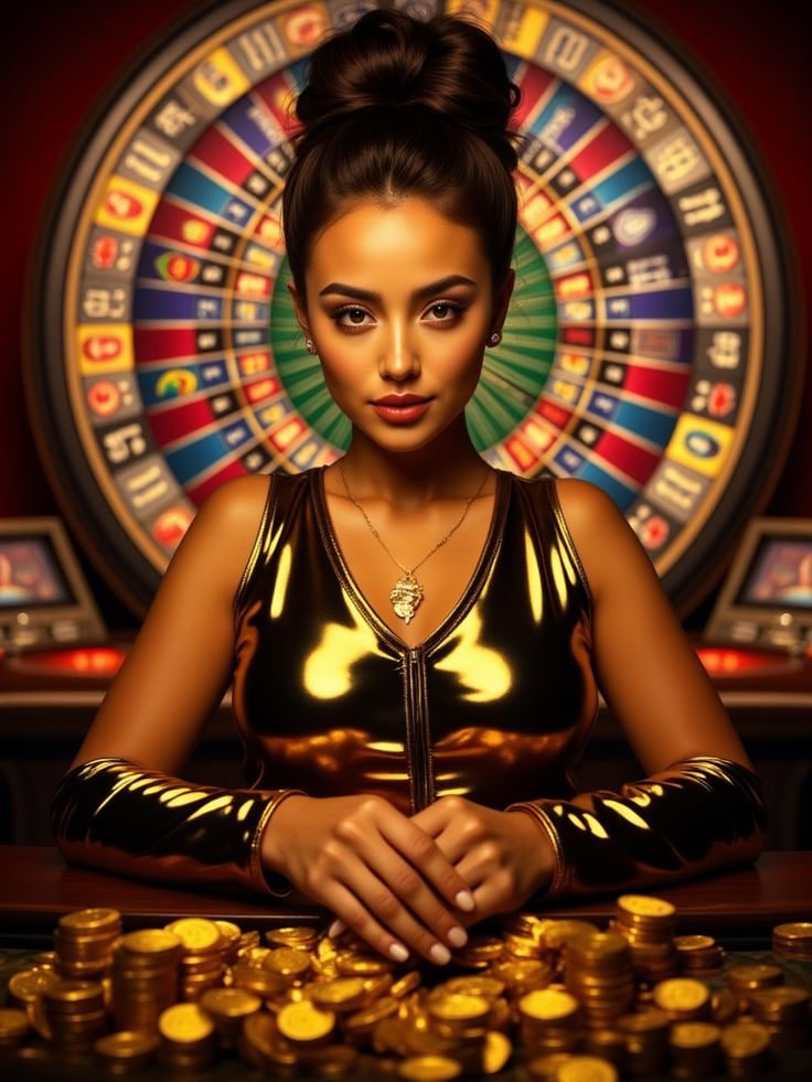 Live casino table with dealer and card game interface